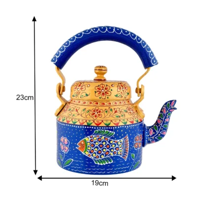 Hand-Painted Aluminium Tea Kettle - Image 2