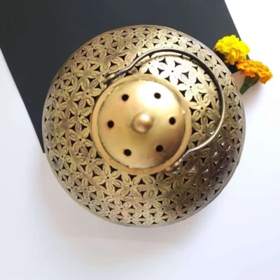 Brass Incense Burner with Smoke - Image 5