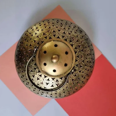 Brass Incense Burner with Smoke - Image 2