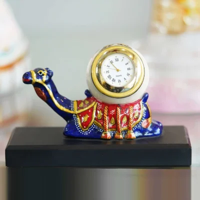 Handcrafted Marble Camel Clock - Image 3