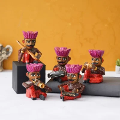 Rajasthani Musician Set: Authentic Handcrafted